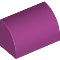Lego kostka (kostička) 1x2x1 zakulacená nahoře hladká, purpurová (6294565)